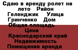 Сдаю в аренду ролет на лето › Район ­ Геленджик  › Улица ­ Гринченко › Дом ­ 6 › Общая площадь ­ 8 › Цена ­ 1 - Краснодарский край Недвижимость » Помещения аренда   